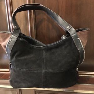 Tignanello genuine Black & Brown leather suede